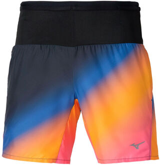 Mizuno Summer Pack Multi Pocket 7inch Hardloopshorts Heren-Oranje