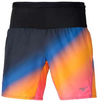 Mizuno Summer Pack Multi Pocket 7inch Hardloopshorts Heren-Oranje