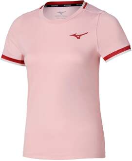 Mizuno T-shirt Dames-roze - XS