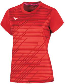 Mizuno Team Chiba T-shirt Dames-rood - XS,S,M,L,XL