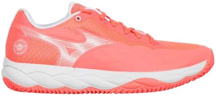 Mizuno Wave Enforce Court Tennisschoenen Dames-Koraal,Wit - 41
