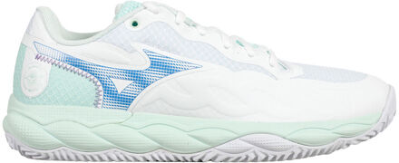 Mizuno Wave Enforce Court Tennisschoenen Dames-Wit,Mint - 36.5