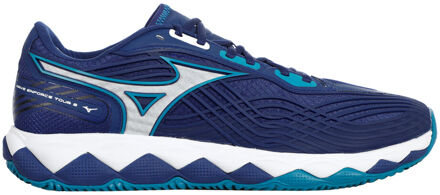 Mizuno Wave Enforce Tour 2 Tennisschoenen Heren-Blauw,Wit - 40,40.5