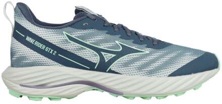 Mizuno Wave Rider GTX 2 Trailschoen Dames-Petrolblauw,Groen - 40