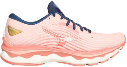 Mizuno Wave Sky 6 Neutrale Schoen Dames-Roze,Grijs - 37,38,38.5,39,40,40.5,41,42,42.5