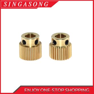 Mk7 MK8 Extruder Gear 26 40 Tand Tanden Messing Drive Gear Planeet Reducer Extruder Voeden Gear wheel Voor 3D Printer 26 Teeth