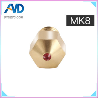 MK8 Ruby Nozzle 1.75mm Nozzles 0.4mm High Temperature Ruby MK8 Nozzle For PETG ABS PET PEEK NYLON PRUSA I3 ENDER CR10 Hotend