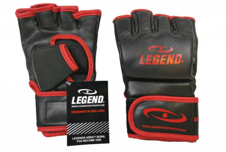 Mma-handschoenen Legend Flow Zwart/rood Maat L