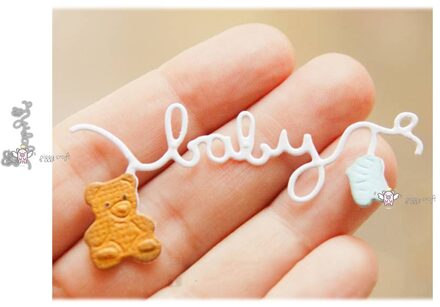 Mmao Ambachten Metalen Stalen Stansmessen Baby Brief Beer Sokken Stencil Voor Diy Scrapbooking Papier/Foto Kaarten Embossing sterft