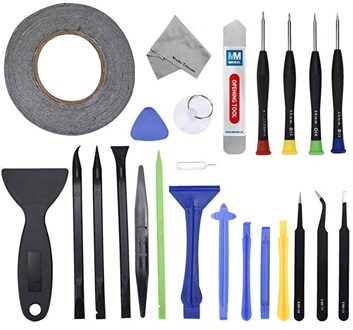 MMOBIEL 24 in 1 Professionele Reparatie Toolkit Schroevendraaier set incl 2mm plakband PVC Zuignap Nylon Spudger voor Smartphone