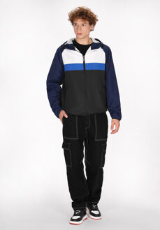 Mo Anorak Heren marine colorblock Marineblauw - XL