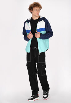 Mo Anorak Heren Turkoois kleurblok Veelkleurig - M