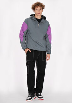 Mo Blouson Heren Grijsblauw kleurblok - maat XL