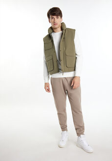 Mo Gewatteerd vest Heren militaire olijf - maat M Kaki