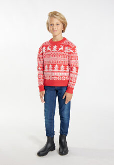 Mo Jumper jongens (kinderen) rood wit - maat Wit/Rood