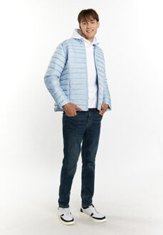 Mo licht gewatteerd jack Heren ijsblauw - maat S Lichtblauw