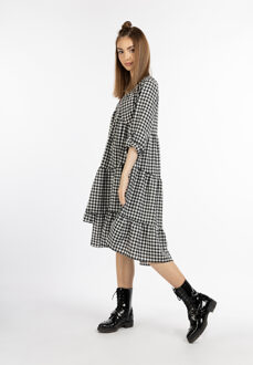 Mo myMo ROCKS Midi Dress ricewood - maat Zwart/wit