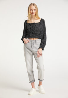 Mo myMo shirt met lange mouwen esha - maat S Zwart/wit