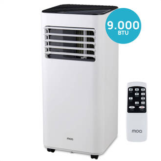 Moa Mobiele Airco - 9000 BTU - Airconditioning - Geschikt voor Ontvochtiging - Zwart - A010W Wit