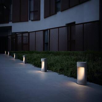 Moai B/35 LED sokkellamp, 35 cm hoogte grijs