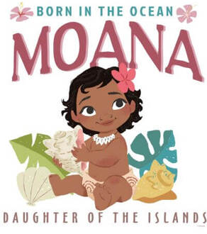 Moana Born In The Ocean Dames T-shirt - Wit - M - Wit