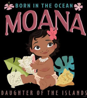 Moana Born In The Ocean Dames T-shirt - Zwart - S