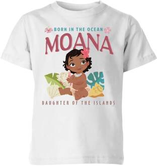 Moana Born In The Ocean Kinder T-shirt - Wit - 98/104 (3-4 jaar) - XS