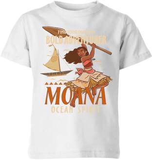 Moana Find Your Own Way Kinder T-shirt - Wit - 134/140 (9-10 jaar) - L