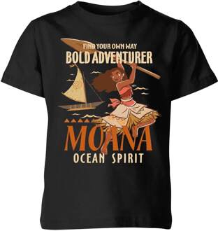 Moana Find Your Own Way Kinder T-shirt - Zwart - 146/152 (11-12 jaar) - XL