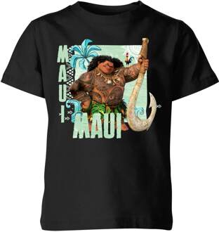 Moana Maui Kinder T-shirt - Zwart - 98/104 (3-4 jaar) - XS