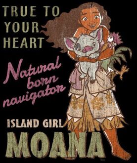 Moana Natural Born Navigator Dames T-shirt - Zwart - L