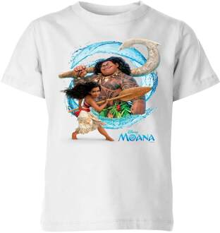 Moana Wave Kinder T-shirt - Wit - 134/140 (9-10 jaar) - Wit - L