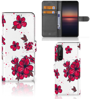 Mobiel Hoesje Sony Xperia 1 II Book Case Blossom Red