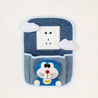 Mobiel Opladen Opknoping Bag Pocket Switch Cover Met Opslag Pocket Doek Beschermende Schakelaar Sticker Home Decor Jingle kat