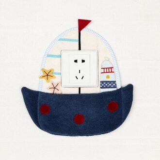 Mobiel Opladen Opknoping Bag Pocket Switch Cover Met Opslag Pocket Doek Beschermende Schakelaar Sticker Home Decor Mediterranean