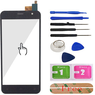 Mobiele 5 ''Voor Glas Voor Prestigio Muze B3 PSP3512 Duo Psp 3512 Touch Screen Glas Digitizer Panel Lens Sensor gereedschap Lijm goud met Tools