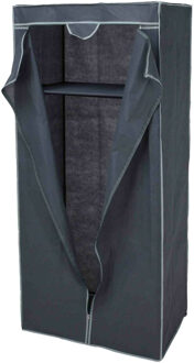 Mobiele opvouwbare kledingkast - grijs - 160 cm - Campingkledingkasten