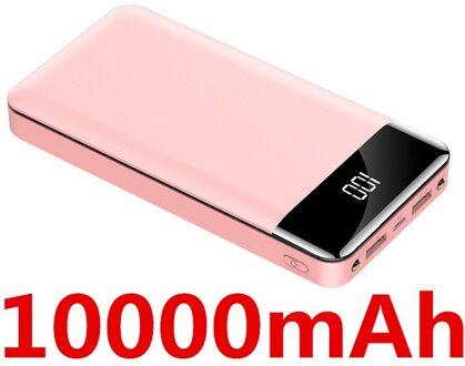 Mobiele Power Bank 99000Mah Draagbare Opladen Oplader Mobiele Power Bank 10000 Mah Mobiele Telefoon Externe Batterij Poverbank Fo roze-10000mAh