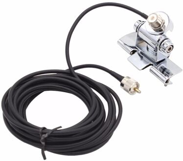 Mobiele Radio Clip Mount RB-400 Met Antenne Mount Kabel 5M Voor Antannas Autoradio KT-8900D KT-7900D BJ-318 etc RB400-Sliver-kabel