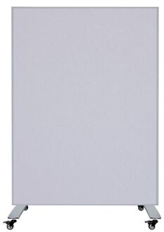 Mobiele Scheidingswand - Akoestisch Paneel/whiteboard - 120x160 Cm - Licht Grijs/wit