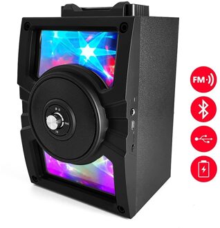 Mobiele Speaker Karaoke Effect Magische Spiegel-Batterij-Bt/Usb/Sd/Fm-Ledwood LED-5B401BT