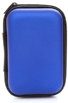 Mobiele Telefoon Accessoires Hoofdtelefoon Case Hard Box Tas Voor Apple Airpods Earpods Usb Kabel Lader Card Draagbare Opslag Pakket groot blauw