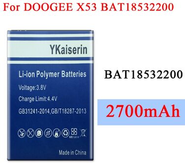 Mobiele Telefoon Batterij Voor Doogee BAT18532200 Batterij 2700Mah Lange Standby Tijd Voor Doogee X53 X 53 Batterij Mobiele Accessoires