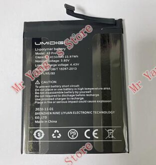Mobiele Telefoon Batterij Voor Umidigi A9 Pro Batterij 4150Mah Lange Standby-tijd Hoge Capaciteit