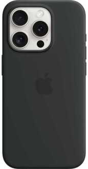 Mobiele Telefoon Case & Cover Siliconen Hoesje met MagSafe voor iPhone 15 Pro - Zwart