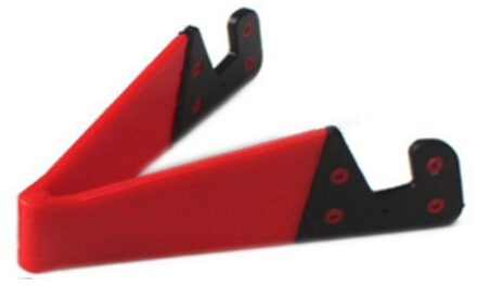 Mobiele Telefoon Essentiële! Universele Desktop Vouwen V-Vormige Mobiele Telefoon Stand Gekleurde V-Vormige Lui Stand Base rood
