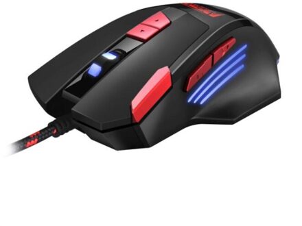 Mobiele Telefoon Gaming Toetsenbord Macro Opname Toetsen 35Keys Mini Usb Enkele Hand 6400Dpi Bedrade Muis Combo 7 Kleuren backlight muis enkel en alleen