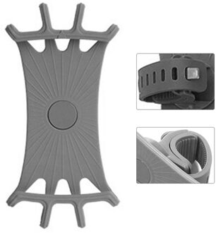 Mobiele Telefoon Houder Voor Fiets Siliconen Voor Motor Of Fiets Stuur Voor Iphone En Gps Apparaat grijs