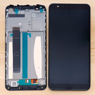Mobiele Telefoon Lcd Voor Asus Zenfone Max Plus (M1) ZB570TL Lcd Touch Screen Digitizer Vergadering Voor ZB570TL Lcd X018D X018DC wit met kader