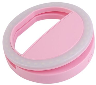 Mobiele Telefoon Licht Clip Selfie Led Auto Flash Voor Mobiele Telefoon Smartphone Ronde Draagbare Selfie Zaklamp Make-Up Spiegel GJ5654C